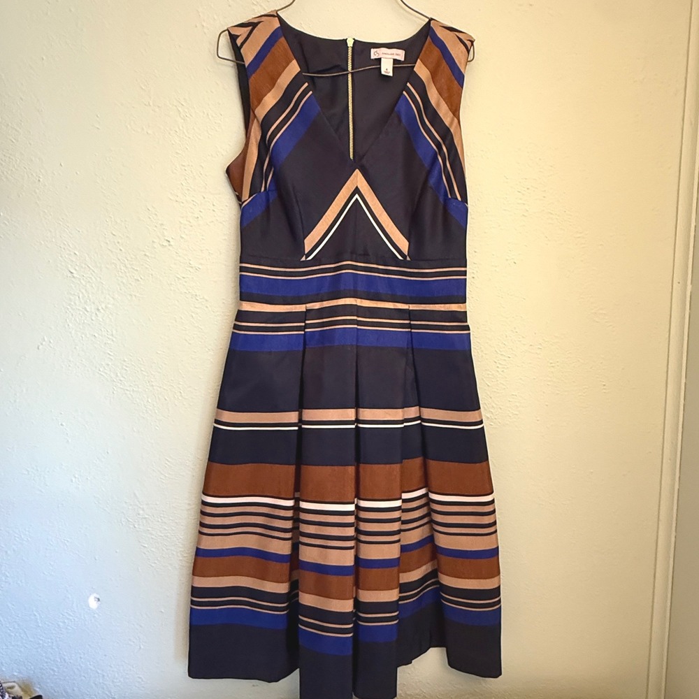 CB Established 1962 Women's Sleeveless Striped Fit & Flare Dress‎ Size 4